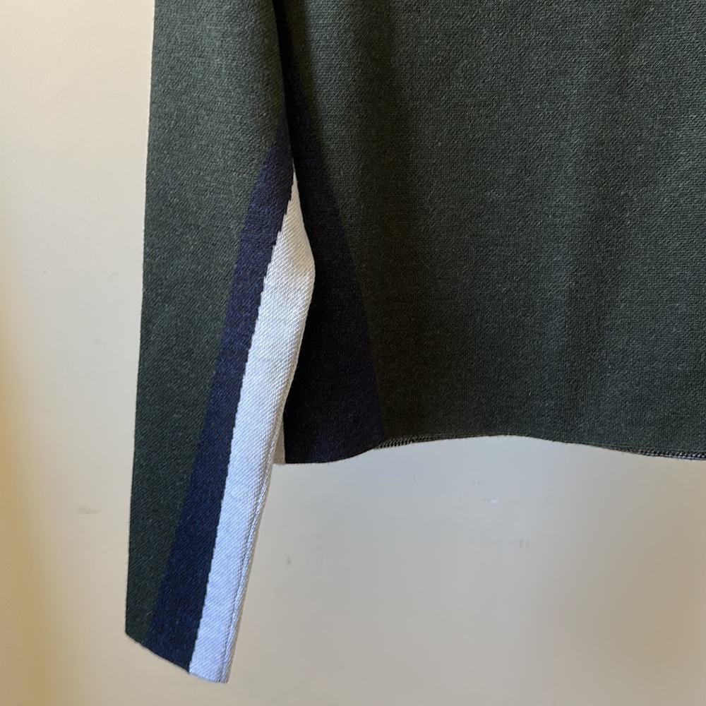 New LNDR Soft Vigilante 100% merino wool boxy cropped colorblock knit sweater - Picture 12 of 14